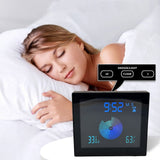 5in Wall Shower Clock Digital Timer Alarm Temperature Humidity Display Waterproof for Home BathroomBlack - Extra Image