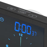 5in Wall Shower Clock Digital Timer Alarm Temperature Humidity Display Waterproof for Home BathroomBlack
