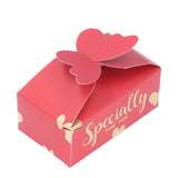 50pcs Favor Boxes Safe Durable Exquisite Lovely Gold Red Compact Portable Wedding Bags for Parties Birthdays - Side View