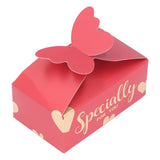 50pcs Favor Boxes Safe Durable Exquisite Lovely Gold Red Compact Portable Wedding Bags for Parties Birthdays - Top-Down View