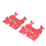 50pcs Favor Boxes Safe Durable Exquisite Lovely Gold Red Compact Portable Wedding Bags for Parties Birthdays - Low Angle