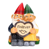 Garden Gnome Couple Statues Figurine Household Resin Art Home Desktop Dwarf Sculpture for Home Decor Ornaments