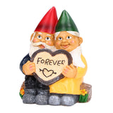 Garden Gnome Couple Statues Figurine Household Resin Art Home Desktop Dwarf Sculpture for Home Decor Ornaments