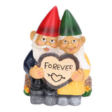 Garden Gnome Couple Statues Figurine Household Resin Art Home Desktop Dwarf Sculpture for Home Decor Ornaments