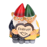 Garden Gnome Couple Statues Figurine Household Resin Art Home Desktop Dwarf Sculpture for Home Decor Ornaments