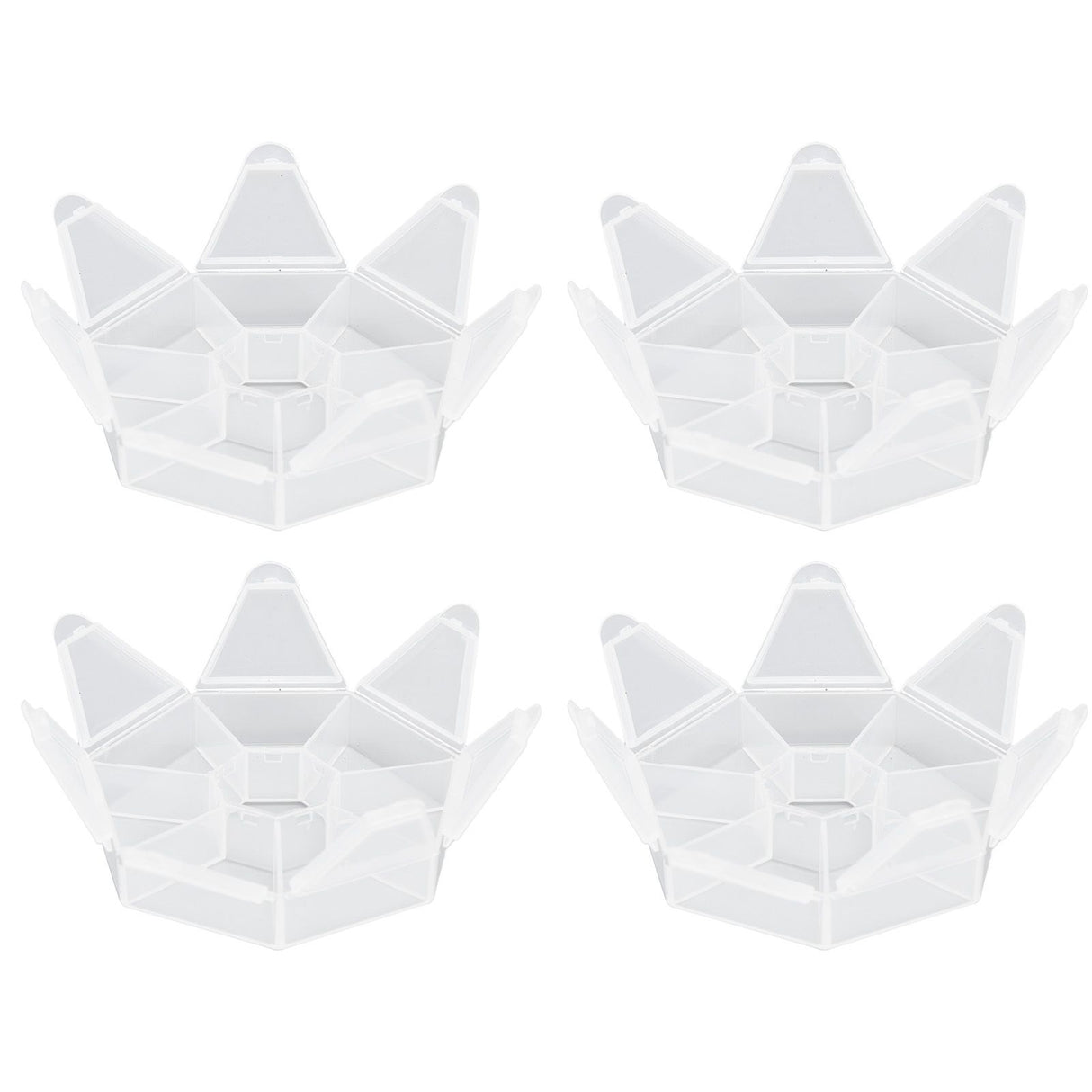 7 Grids Storage Box Clear Plastic Organizer Containers for Fishing Jewelry Pills
