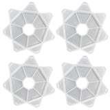 7 Grids Storage Box Clear Plastic Organizer Containers for Fishing Jewelry Pills - Rear View