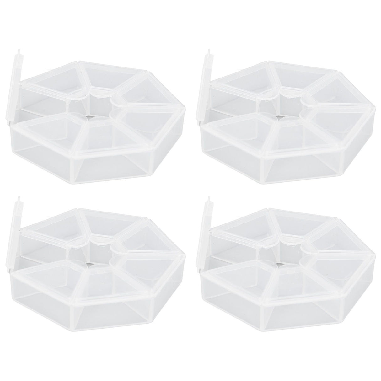 7 Grids Storage Box Clear Plastic Organizer Containers for Fishing Jewelry Pills