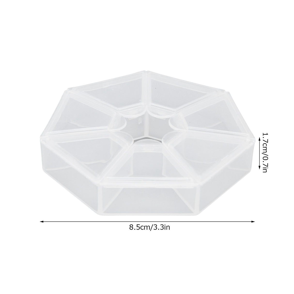 7 Grids Storage Box Clear Plastic Organizer Containers for Fishing Jewelry Pills