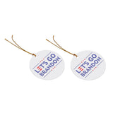 2Set Innovative Ornament Ceramic Christmas Tree Hanging Pendant for Party Wedding Decoration