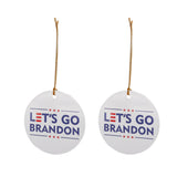 2Set Innovative Ornament Ceramic Christmas Tree Hanging Pendant for Party Wedding Decoration - Low Angle