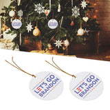 2Set Innovative Ornament Ceramic Christmas Tree Hanging Pendant for Party Wedding Decoration - Extra Image