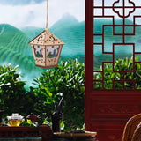 Ramadan Lamp Three Dimensional House Shape Unique Design Hanging Light Wooden Decorative Lamp Crafts Ornaments - Extra Image