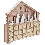 LED Light Calendar Wooden Desk Calendar Christmas Advent Calendar Ornament for Holiday Decoration