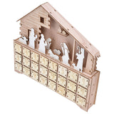 LED Light Calendar Wooden Desk Calendar Christmas Advent Calendar Ornament for Holiday Decoration - 45-Degree Angle