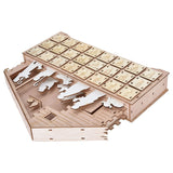 LED Light Calendar Wooden Desk Calendar Christmas Advent Calendar Ornament for Holiday Decoration
