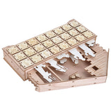 LED Light Calendar Wooden Desk Calendar Christmas Advent Calendar Ornament for Holiday Decoration - Extra Image