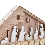 LED Light Calendar Wooden Desk Calendar Christmas Advent Calendar Ornament for Holiday Decoration