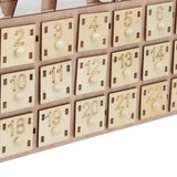 LED Light Calendar Wooden Desk Calendar Christmas Advent Calendar Ornament for Holiday Decoration