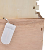LED Light Calendar Wooden Desk Calendar Christmas Advent Calendar Ornament for Holiday Decoration