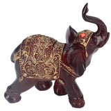Elephant Figurines Durable Resin Delicate Texture Retro Style Symbolize Power Good Luck Prosperity Elephant Statue