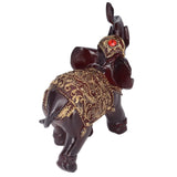Elephant Figurines Durable Resin Delicate Texture Retro Style Symbolize Power Good Luck Prosperity Elephant Statue - Extra Image
