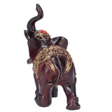Elephant Figurines Durable Resin Delicate Texture Retro Style Symbolize Power Good Luck Prosperity Elephant Statue