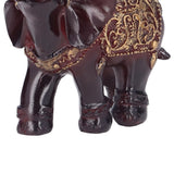 Elephant Figurines Durable Resin Delicate Texture Retro Style Symbolize Power Good Luck Prosperity Elephant Statue - Extra Image