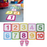 Game Floor Sticker Classic Number Environmental Protection PVC Waterproof Number Game Sticker