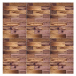 18PCS Wall Stickers Peel and Paste Wood Grain Furniture Refurbishment Sticker Waterproof for Kitchen Bathroom
