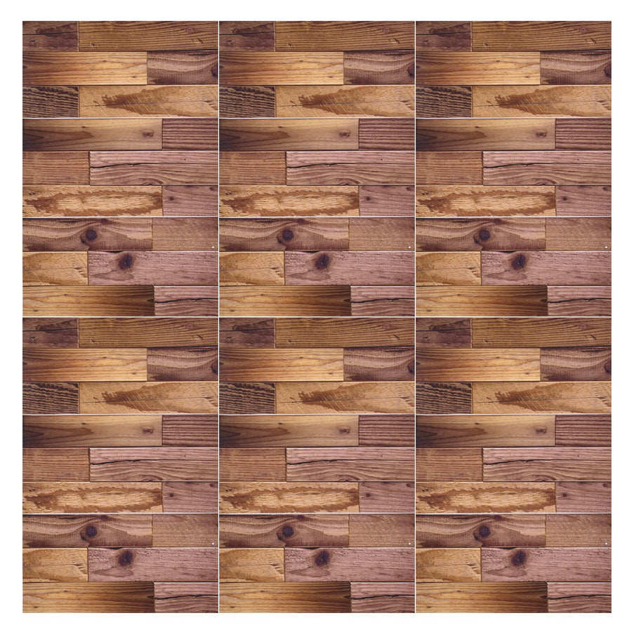 18PCS Wall Stickers Peel and Paste Wood Grain Furniture Refurbishment Sticker Waterproof for Kitchen Bathroom