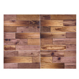 18PCS Wall Stickers Peel and Paste Wood Grain Furniture Refurbishment Sticker Waterproof for Kitchen Bathroom - Front View