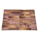18PCS Wall Stickers Peel and Paste Wood Grain Furniture Refurbishment Sticker Waterproof for Kitchen Bathroom - Side View