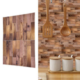 18PCS Wall Stickers Peel and Paste Wood Grain Furniture Refurbishment Sticker Waterproof for Kitchen Bathroom