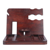 Desktop Storage Bracket Multifunctional Wooden Mobile Phone Base Watch Glasses Key Desktop Storage Bracket - Side View