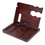 Desktop Storage Bracket Multifunctional Wooden Mobile Phone Base Watch Glasses Key Desktop Storage Bracket - Top-Down View