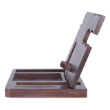 Desktop Storage Bracket Multifunctional Wooden Mobile Phone Base Watch Glasses Key Desktop Storage Bracket - Rear View