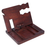 Desktop Storage Bracket Multifunctional Wooden Mobile Phone Base Watch Glasses Key Desktop Storage Bracket - Extra Image