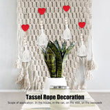 5Pcs Tassel Pendant Heart Design Light Weight Bohemian Tassel Cute Keychains for Home Car Wall Decoration GiftsRed