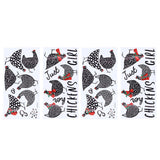 4pcs Kitchen Wall Stick 60x30cm Chicken Shape Creativity Simple Removable Decorative Wall Stickers