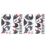 4pcs Kitchen Wall Stick 60x30cm Chicken Shape Creativity Simple Removable Decorative Wall Stickers
