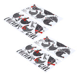 4pcs Kitchen Wall Stick 60x30cm Chicken Shape Creativity Simple Removable Decorative Wall Stickers - Side View