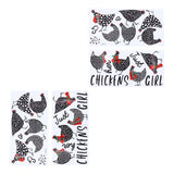 4pcs Kitchen Wall Stick 60x30cm Chicken Shape Creativity Simple Removable Decorative Wall Stickers