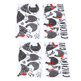 4pcs Kitchen Wall Stick 60x30cm Chicken Shape Creativity Simple Removable Decorative Wall Stickers - 45-Degree Angle