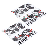 4pcs Kitchen Wall Stick 60x30cm Chicken Shape Creativity Simple Removable Decorative Wall Stickers