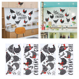 4pcs Kitchen Wall Stick 60x30cm Chicken Shape Creativity Simple Removable Decorative Wall Stickers