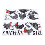 4pcs Kitchen Wall Stick 60x30cm Chicken Shape Creativity Simple Removable Decorative Wall Stickers - Extra Image