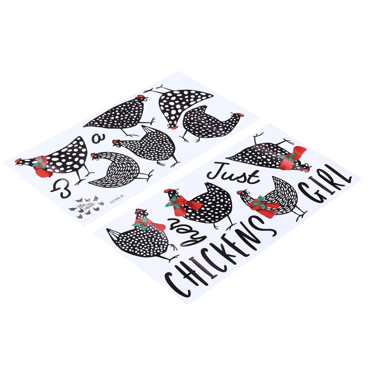 4pcs Kitchen Wall Stick 60x30cm Chicken Shape Creativity Simple Removable Decorative Wall Stickers