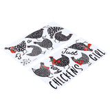 4pcs Kitchen Wall Stick 60x30cm Chicken Shape Creativity Simple Removable Decorative Wall Stickers
