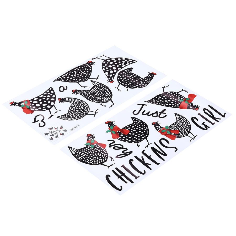 4pcs Kitchen Wall Stick 60x30cm Chicken Shape Creativity Simple Removable Decorative Wall Stickers